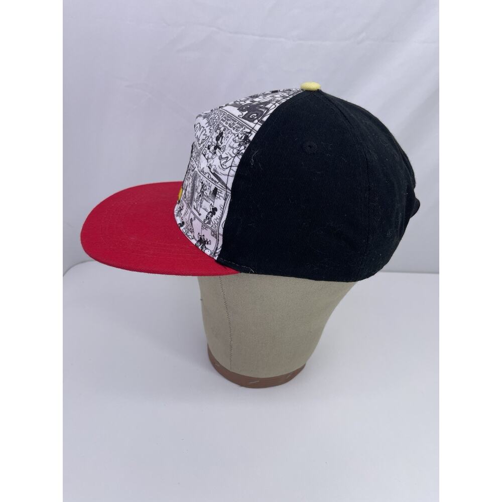 Disney Mickey Mouse Comic Strip Flat Brim Snapback Hat Cap Embroidered Adult - Picture 4 of 7